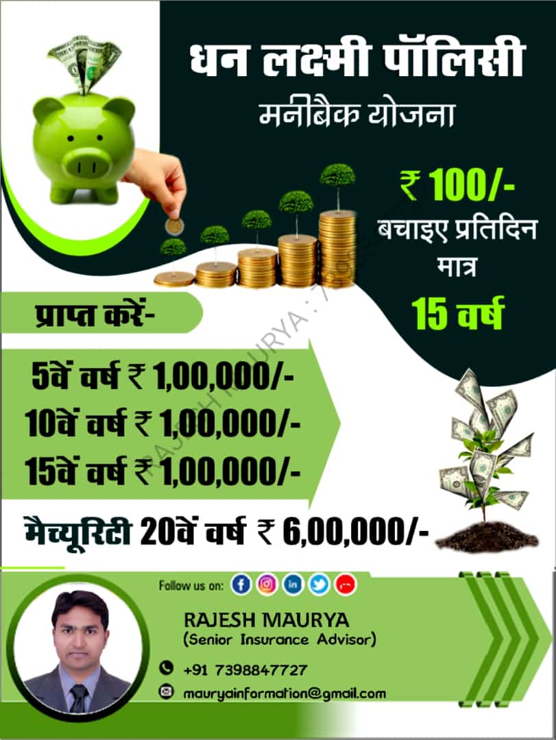 Money Back Policy:   अगर आप अपना जीवन और अपने प्रियजनों का जीवन सुरक्षित करना चाहते हैं तो भविष्य के लिए निवेश करना बहुत जरूरी है. अलग-अलग योजनाओं में पैसा लगाकर खुद को आर्थिक रूप से सुरक्षित करने के कई तरीके हैं. मनी बैक पॉलिसी (Money Back Policy) गारंटीड मनी बैक योजना वाली पॉलिसी में निवेश करने का एक तरीका है. मनी बैक पॉलिसी के साथ आप पॉलिसी अवधि के दौरान रेगुलर इंटरवल पर रिटर्न पा सकते हैं. मनी बैक पॉलिसी एक लाइफ कवर भी प्रदान करती है जो किसी दुर्भाग्यपूर्ण घटना के मामले में आपके प्रियजनों को आर्थिक रूप से सुरक्षित रखती है.  क्या है Money Back Plan?